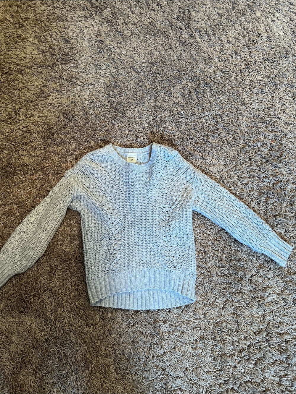 Girls gray knit sweater